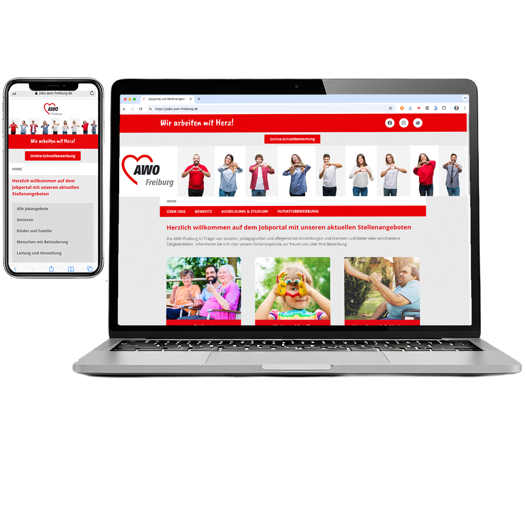 Webentwicklung – Jobportal, AWO-Freiburg – Webseite