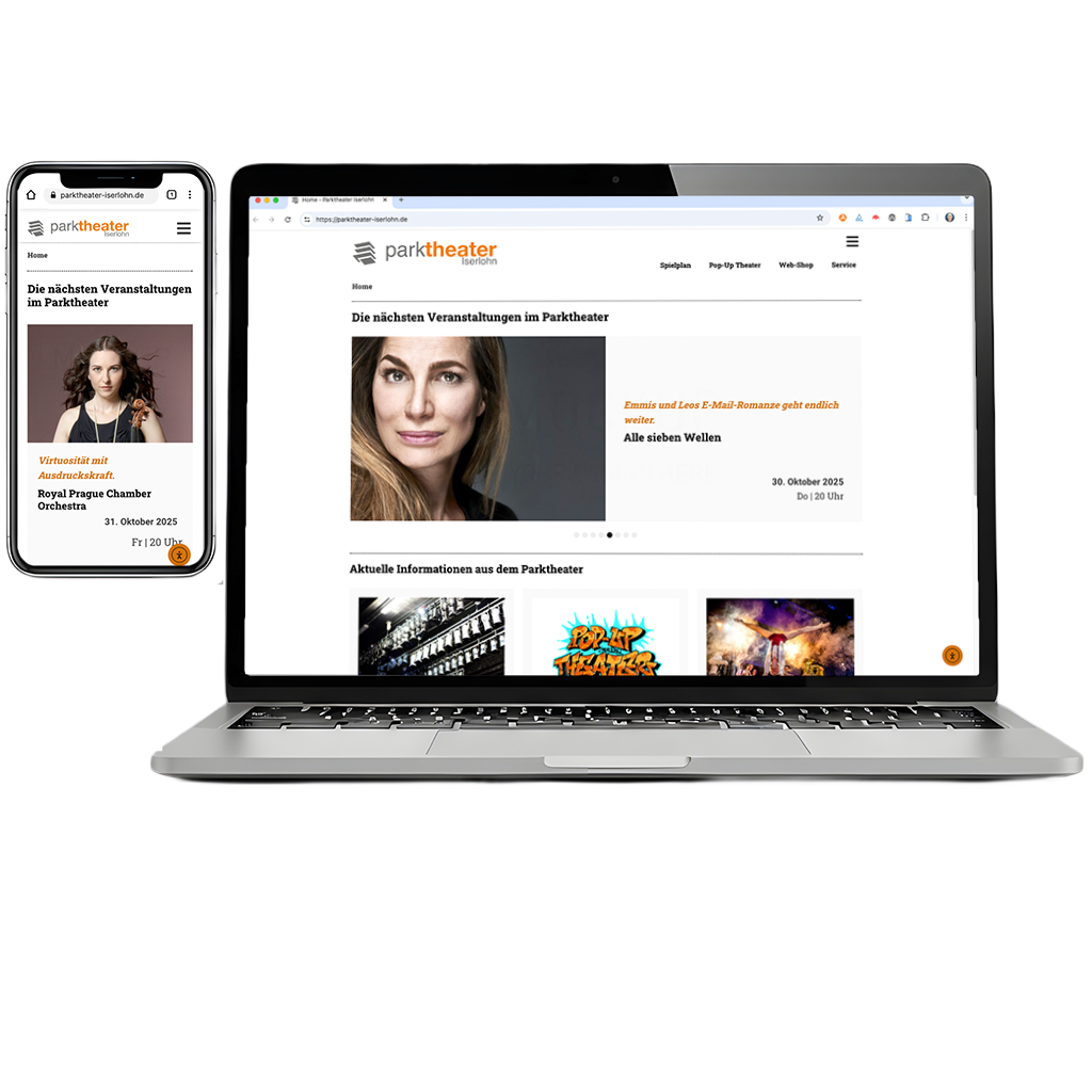 Webentwicklung – Parktheater Iserlohn – Webseite